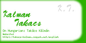 kalman takacs business card