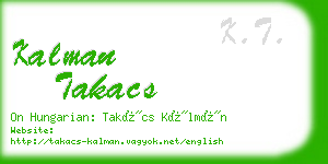 kalman takacs business card